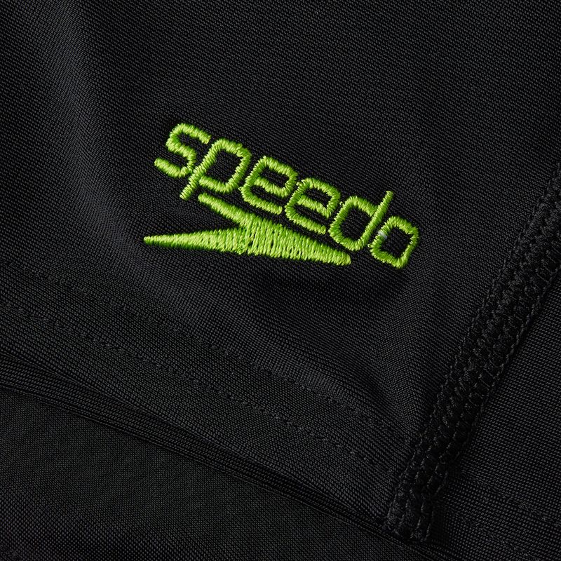 Speedo Plastisol Placement, costume da bagno per bambini nero/limone atomico/piastrella 8