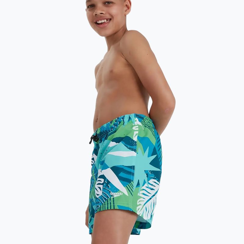 Speedo pantaloncini da bagno per bambini Stampato 13" verde/blu 2