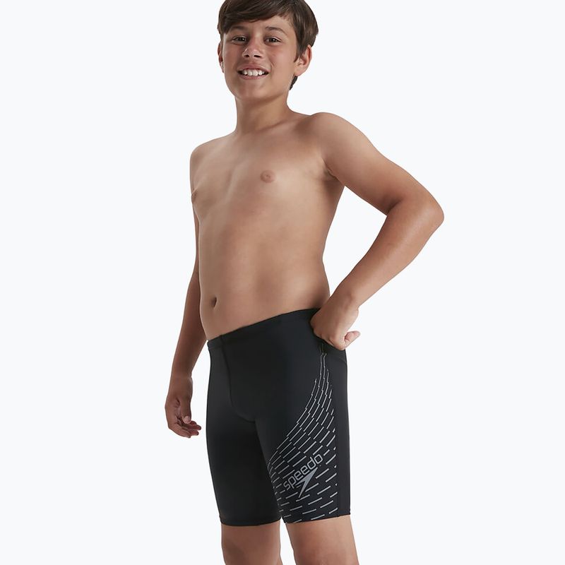 Speedo Medley Logo nero/ardesia costumi da bagno per bambini 5