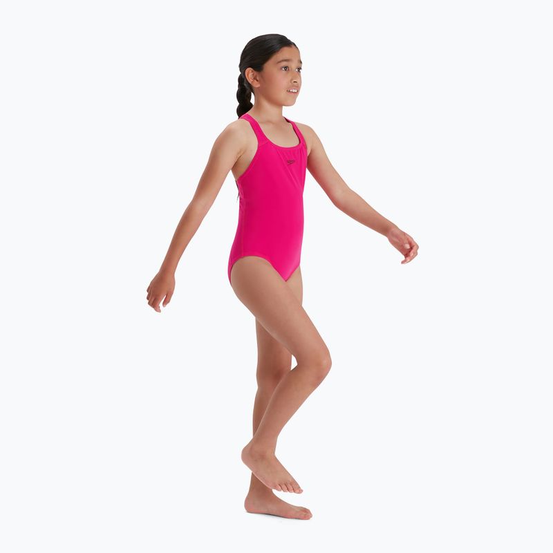 Costume intero da bambino Speedo Eco Endurance+ Medalist rosa elettrico 6