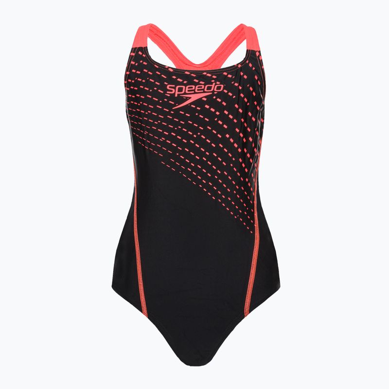 Speedo Medley Logo Medalist nero/rosso costume intero da bambino