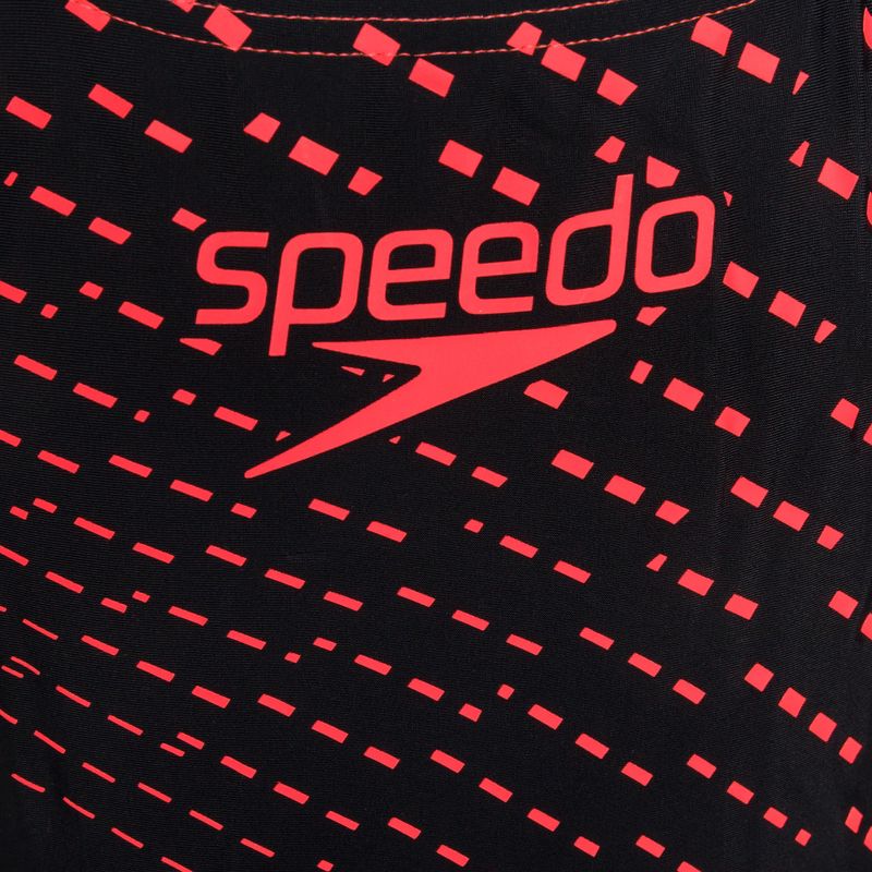 Speedo Medley Logo Medalist nero/rosso costume intero da bambino 3