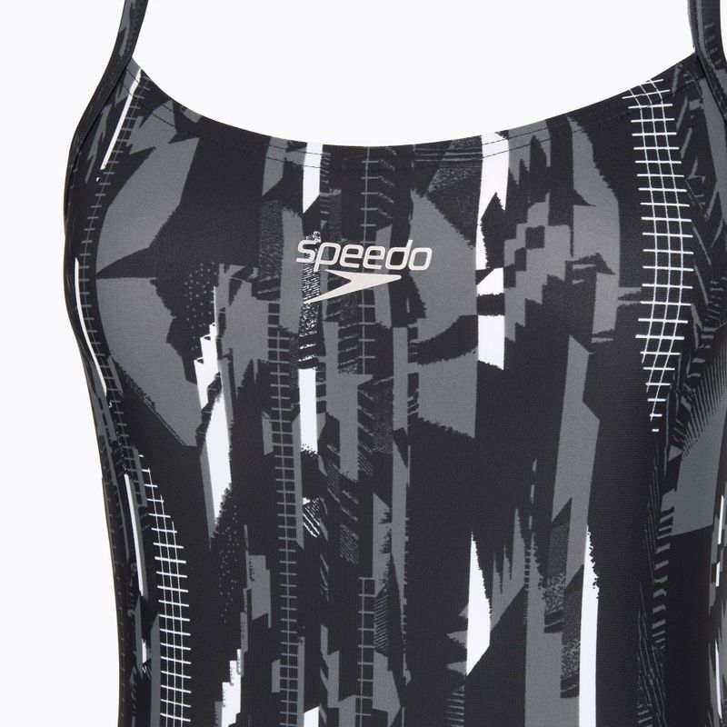 Speedo costume da bagno intero donna Allover Rippleback nero 3