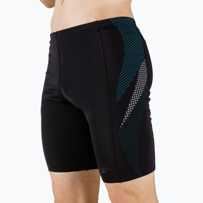 Pantaloncini da bagno Speedo Tech Panel da uomo, nero/piscina/antracite USA