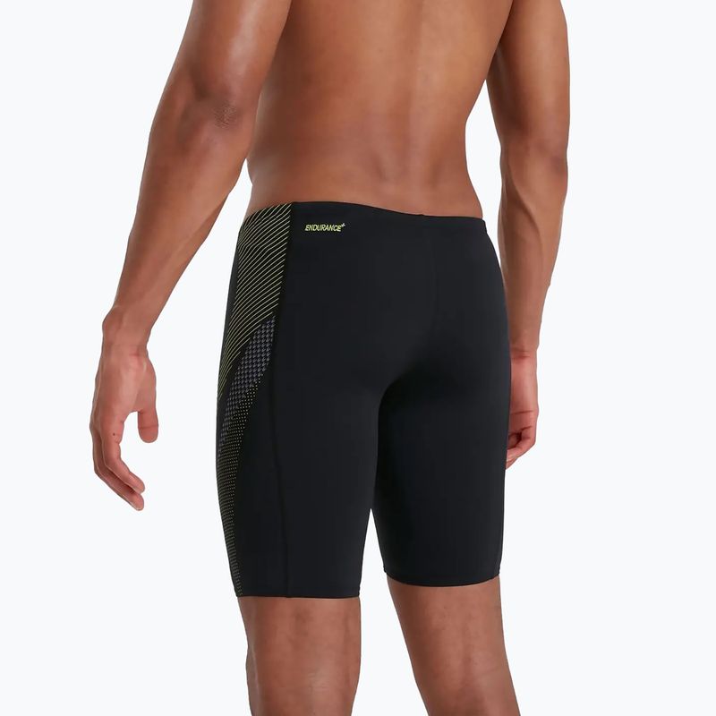 Pantaloncini da bagno Speedo Tech Panel uomo nero/limone atomico/antracite USA 7