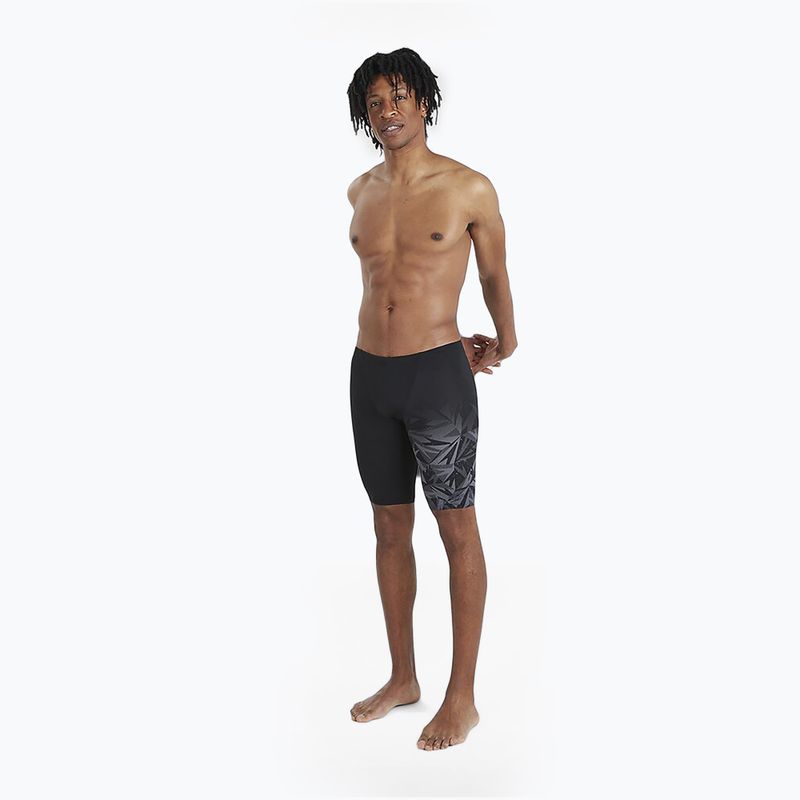 Speedo Hyper Boom Placement V-Cut Aquashort uomo nero/grigio ossido 6