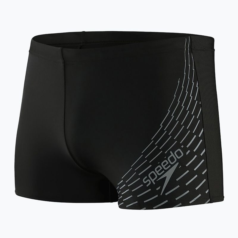 Boxer da bagno Speedo Medley Logo uomo nero/ardesia 4