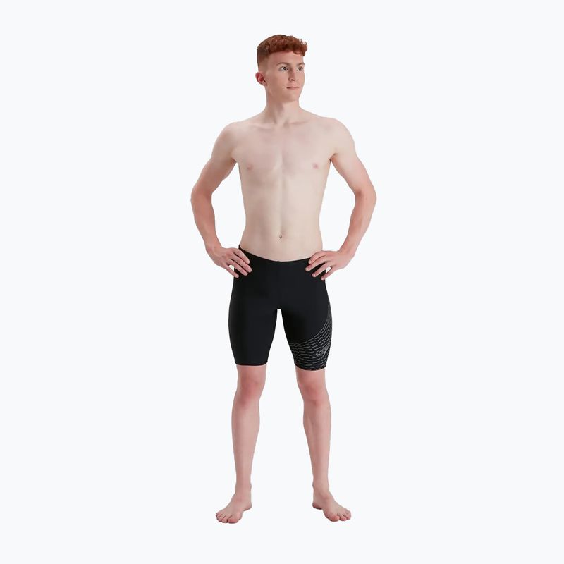 Costume da bagno Speedo Medley Logo uomo nero/ardesia 5