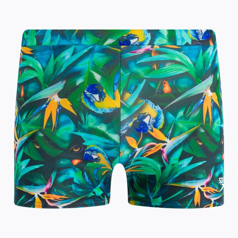 Pantaloncini da bagno Speedo Escape jungle nero/benzina scuro da uomo