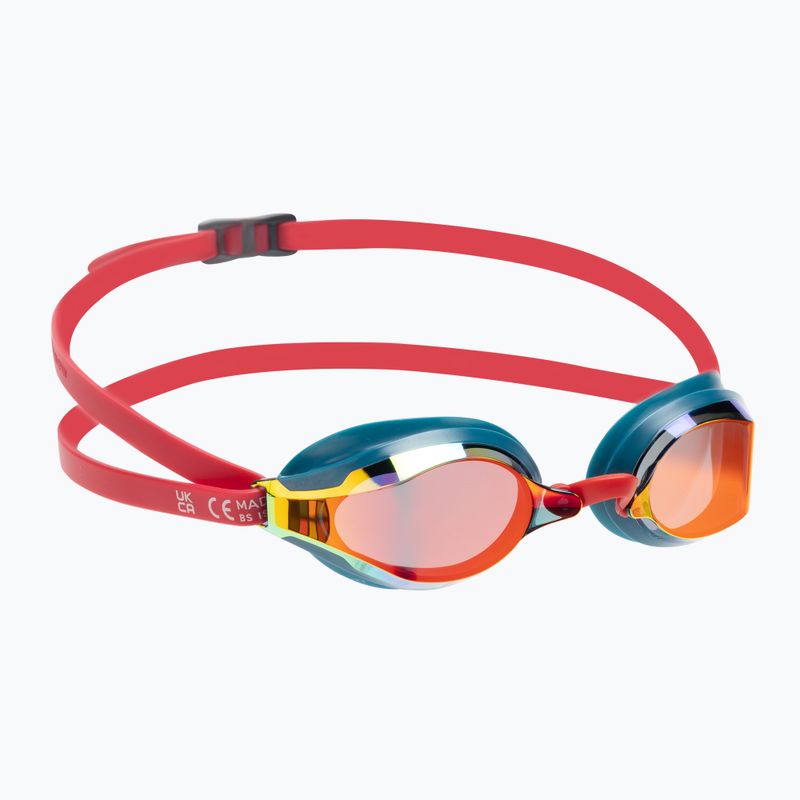 Speedo Fastskin Speedsocket 2 Specchio occhiali da nuoto phoenix red/nordic teal/fire gold
