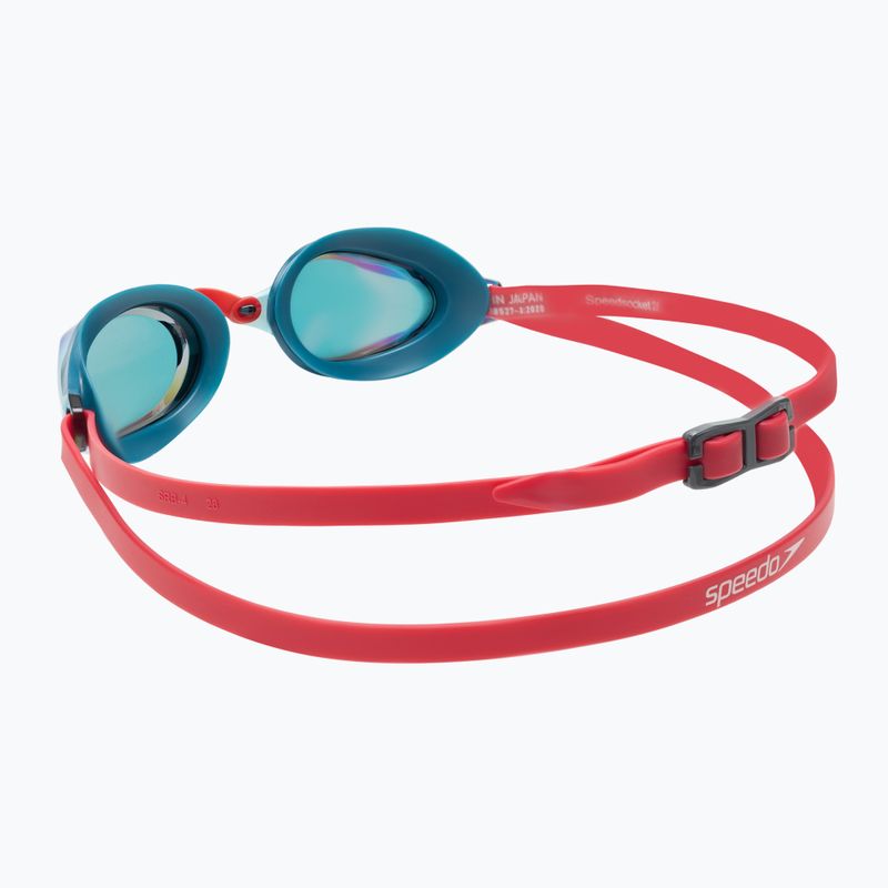 Speedo Fastskin Speedsocket 2 Specchio occhiali da nuoto phoenix red/nordic teal/fire gold 4