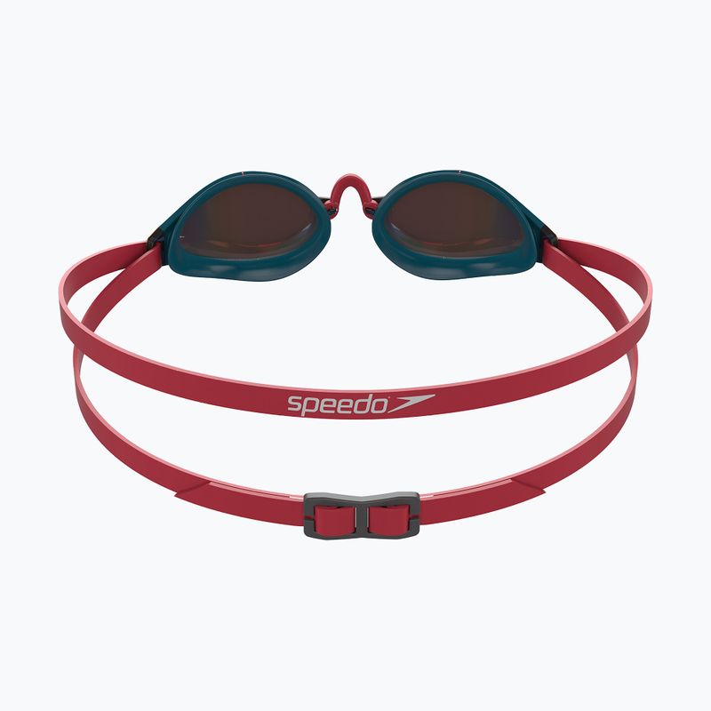 Speedo Fastskin Speedsocket 2 Specchio occhiali da nuoto phoenix red/nordic teal/fire gold 8