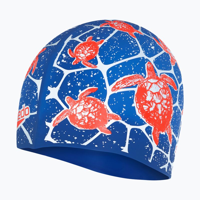 Cuffia da nuoto Speedo Logo Placement per bambini blu croma/bianco/watermelon 2