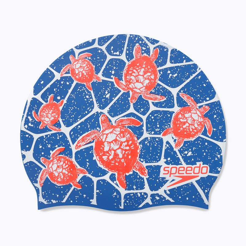 Cuffia da nuoto Speedo Logo Placement per bambini blu croma/bianco/watermelon 3