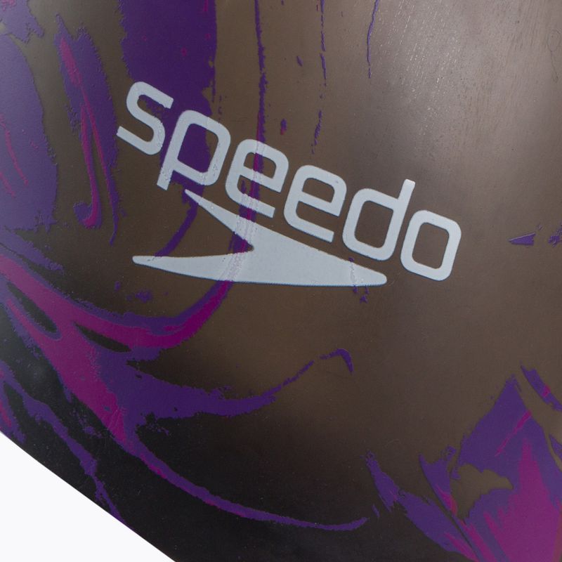 Speedo Cuffia da bagno a pelo lungo stampata nero/diva/viola reale 3