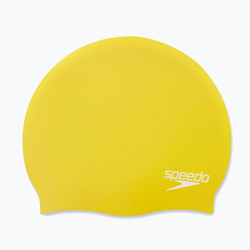 Cuffia Speedo Plain Moulded Silicone giallo radiante 4