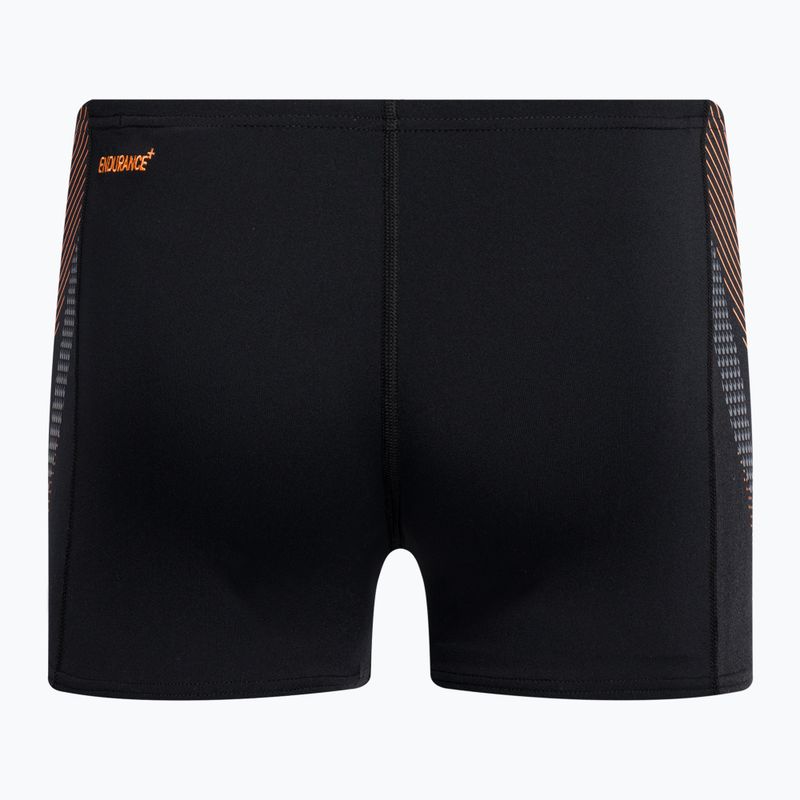 Boxer da bagno Speedo Tech Panel uomo nero/papaya punch/usa charcoal 2