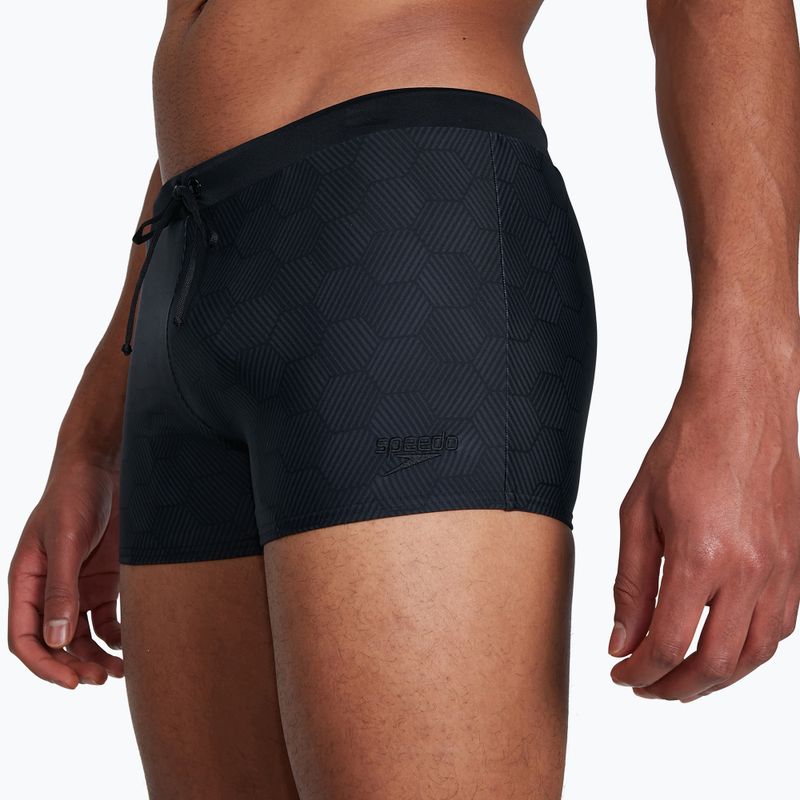 Boxer da bagno Speedo Valmilton uomo nero/grigio ossido