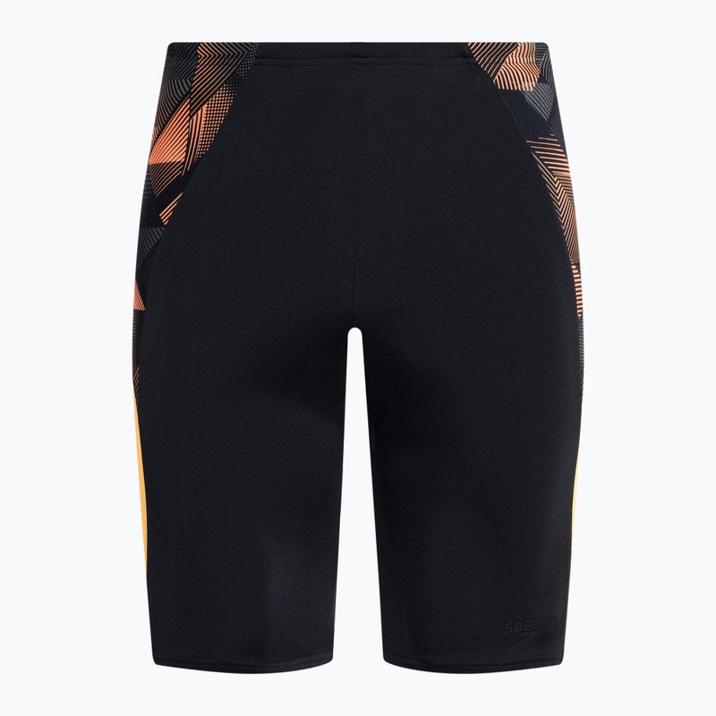 Speedo Eco Endurance+ Splice costume da bagno da uomo nero/papaya punch/usa charcoal