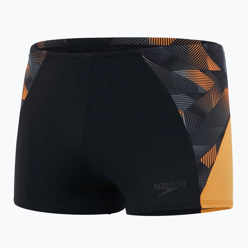 Speedo Eco Endurance+ Splice pantaloncini da bagno da uomo nero/papaya punch/usa charcoal 6