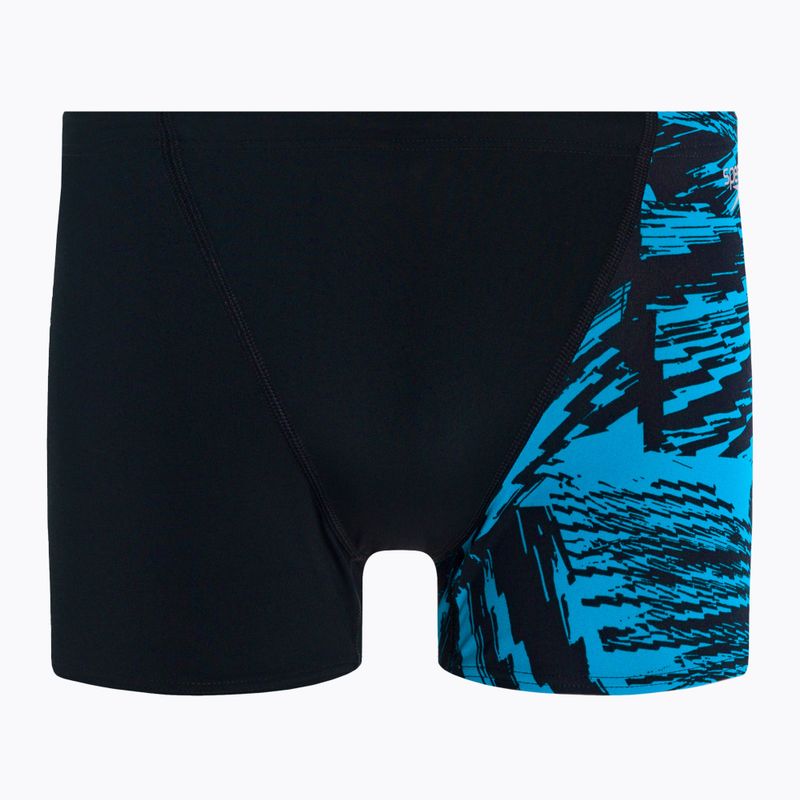 Boxer da bagno Speedo Allover V-Cut da uomo, nero