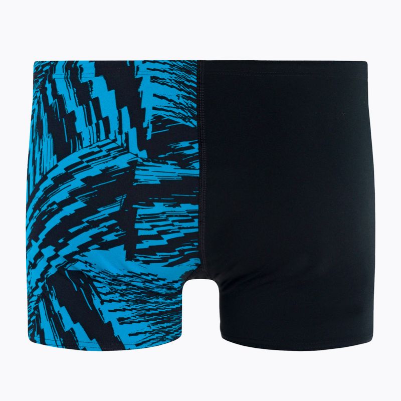 Boxer da bagno Speedo Allover V-Cut da uomo, nero 2