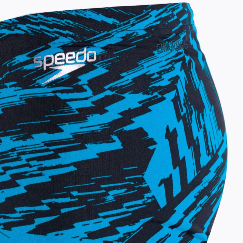 Boxer da bagno Speedo Allover V-Cut da uomo, nero 3