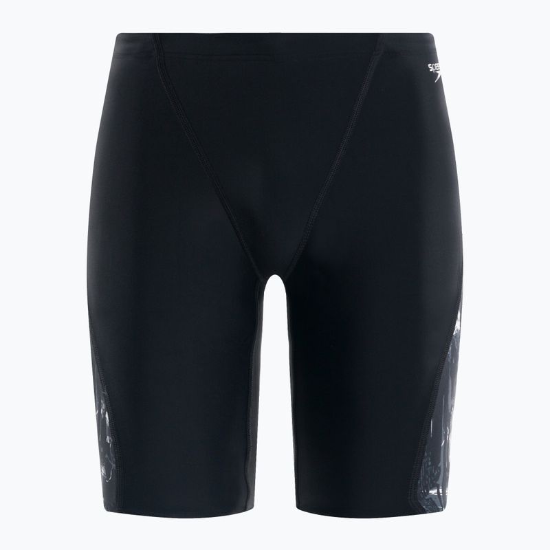 Speedo Uomo Allover V-Cut swim jams nero/usa charcoal/bianco