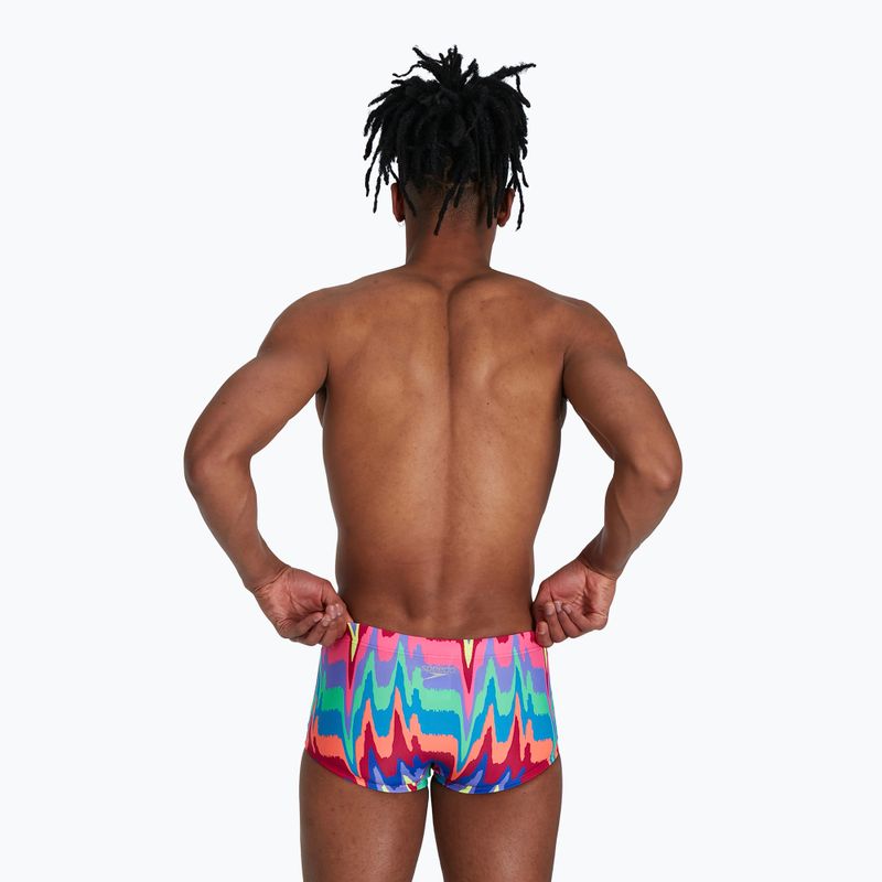 Slip da bagno Speedo da uomo Allover magenta/rosa fluo/ultravioletto/piscina 6