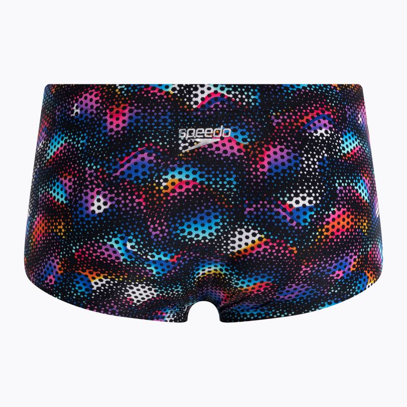 Speedo Kaleidoscope V Club Training Allover Brief boxer da bagno uomo nero/blu fiamma 2