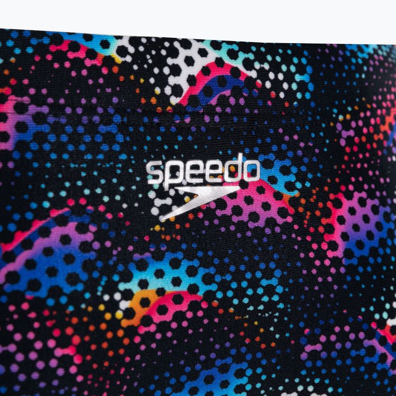 Speedo Kaleidoscope V Club Training Allover Brief boxer da bagno uomo nero/blu fiamma 3