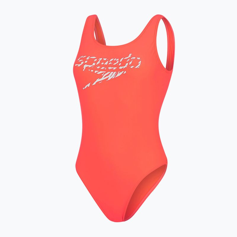 Costume intero Speedo donna Logo Deep U-Back siren red/white 4