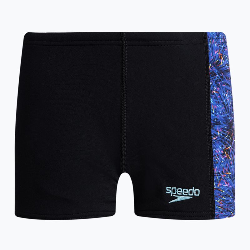 Speedo Digital Allover Panel - costume da bagno per bambini nero/marino