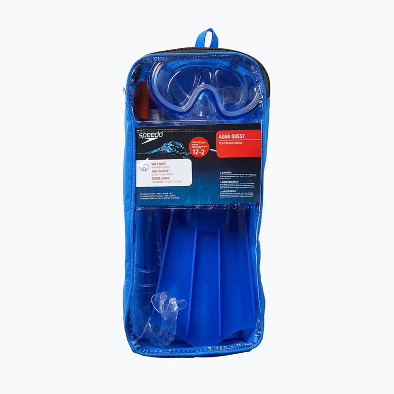 Set da snorkeling per bambini Speedo Aqua Quest Set blue oceans 2