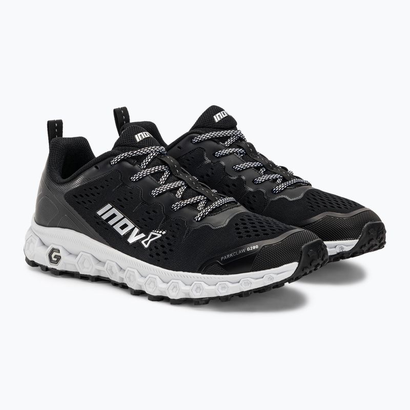 Scarpe da corsa da uomo Inov-8 Parkclaw G280 nero/bianco 4