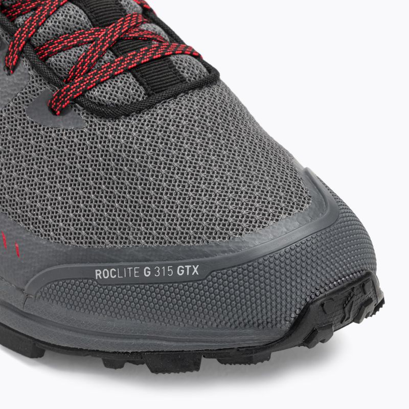 Scarpe da corsa da uomo Inov-8 Roclite G 315 GTX V2 grigio/nero/rosso 7