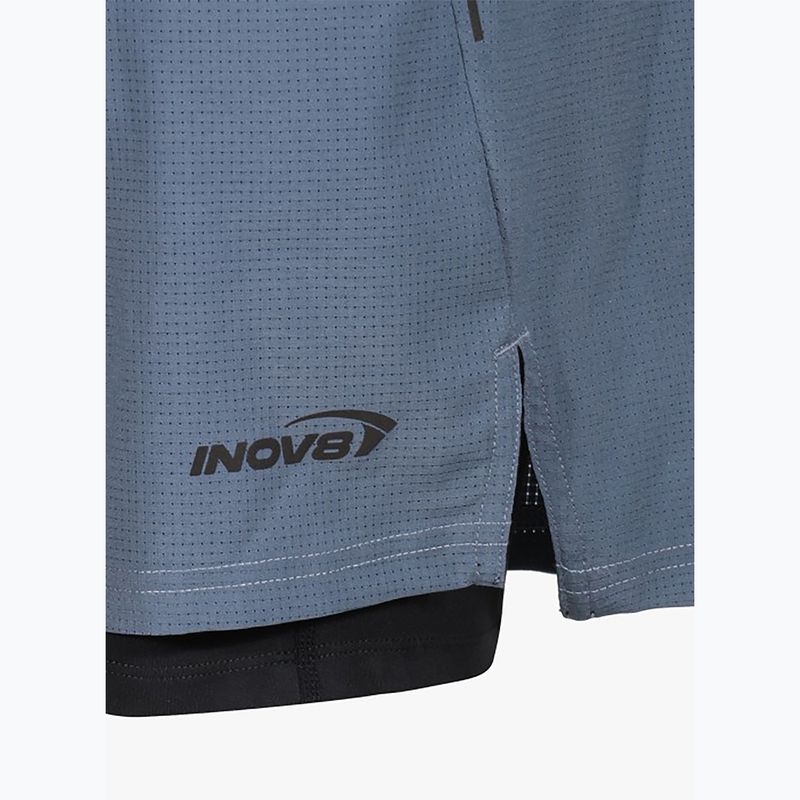 Pantaloncini da corsa Inov-8 TrailFly Ultra 7" 2in1 da uomo in ardesia 5