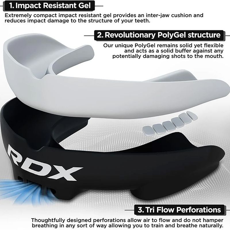 Paradenti per bambini RDX Mouth Junior black/white 2
