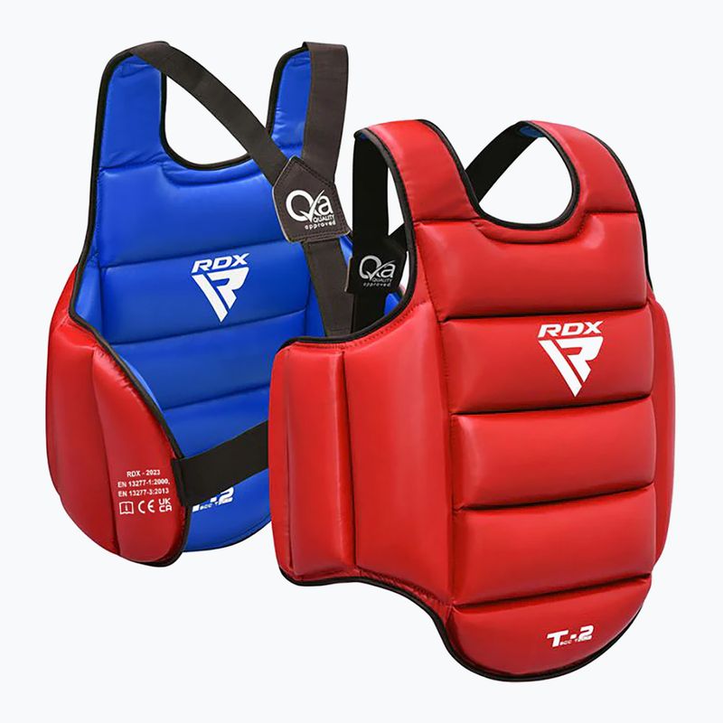 RDX SCC-T2 Karate Chest Guard rosso/blu 4