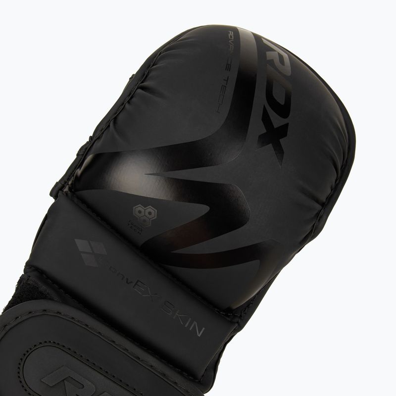Guanti da grappling RDX T15 Noir Hybrid nero opaco 6
