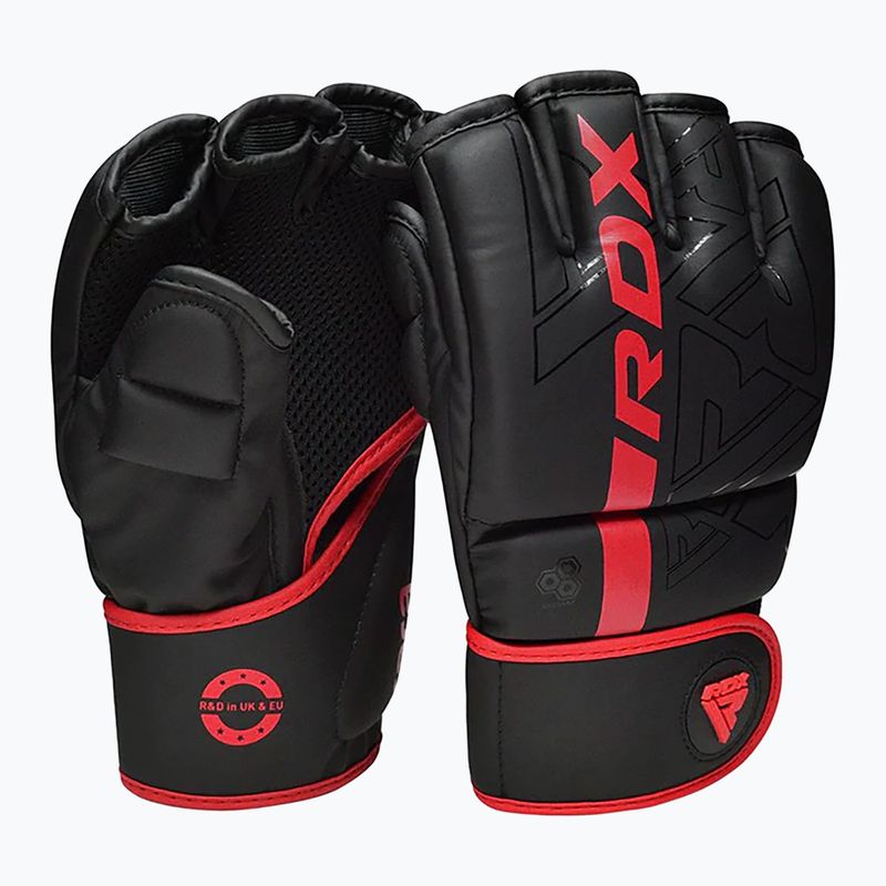 Guanti RDX Grappling F6 rosso opaco 2