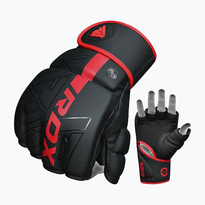 Guanti RDX Grappling F6 rosso opaco 3