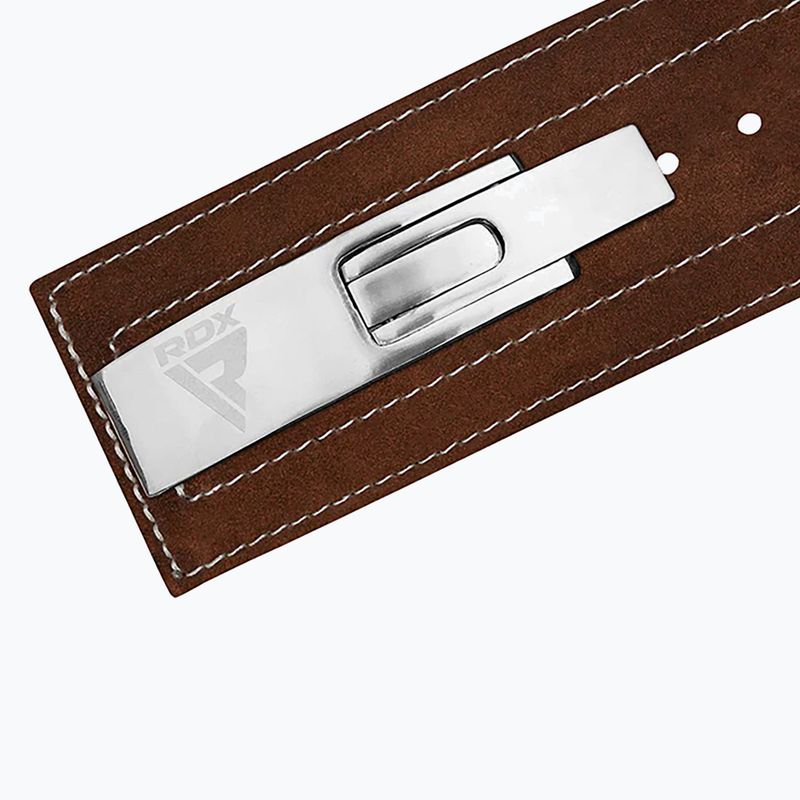 RDX Pro Liver Buckle Lth cintura di sollevamento pesi marrone 3