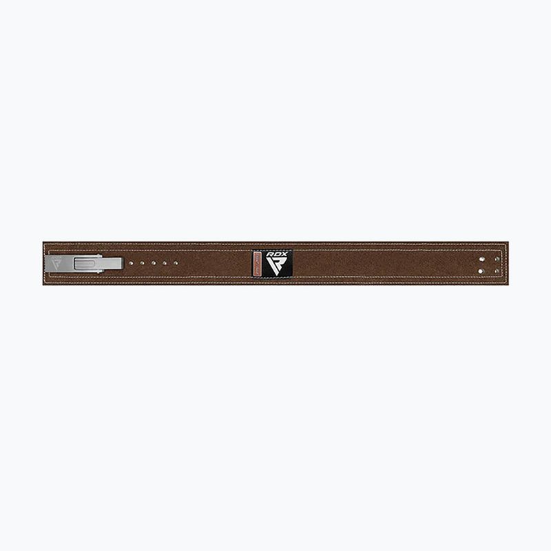 RDX Pro Liver Buckle Lth cintura di sollevamento pesi marrone 4