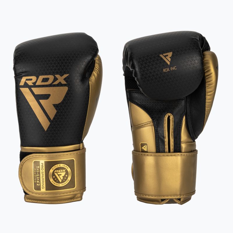 RDX L2 Mark Pro Guantoni da boxe da combattimento con gancio e anello d'oro