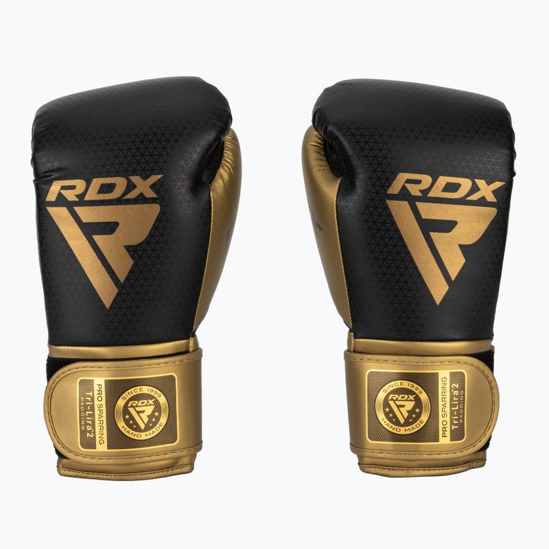RDX L2 Mark Pro Guantoni da boxe da combattimento con gancio e anello d'oro 2