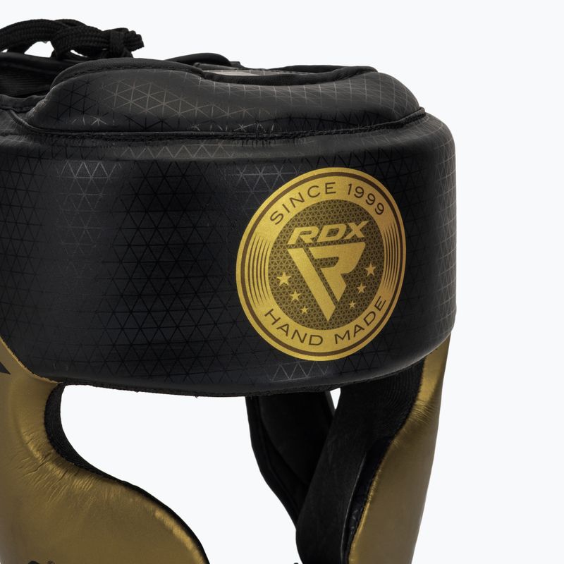 RDX L1 Mark Pro Guancia Casco da boxe allenamento Head Guard dorato 4
