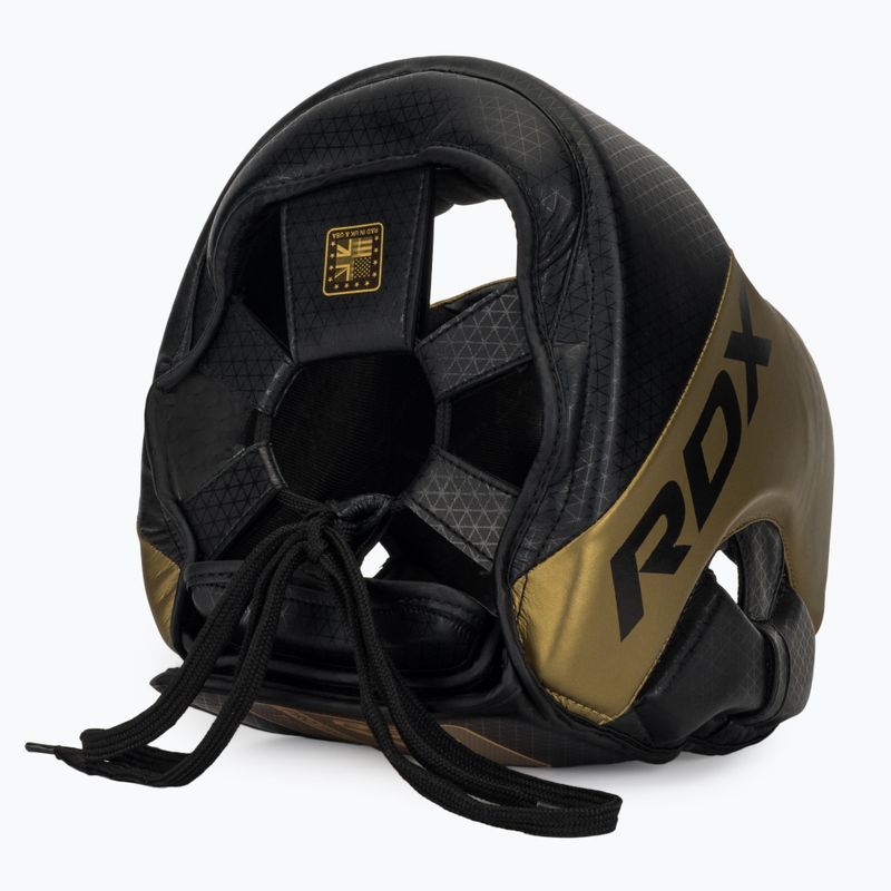 RDX L1 Mark Pro Guancia Casco da boxe allenamento Head Guard dorato 6