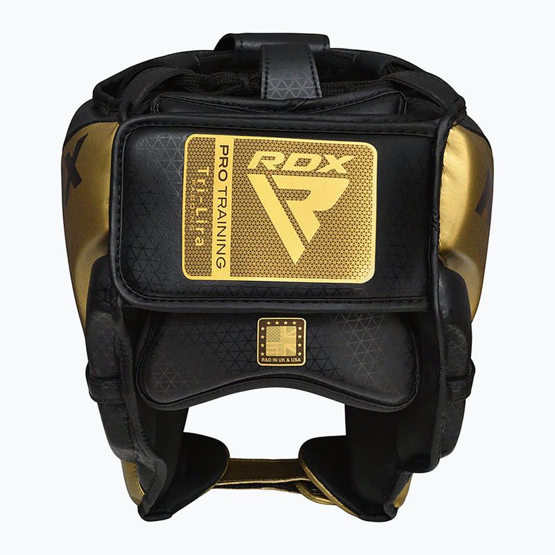 RDX L1 Mark Pro Guancia Casco da boxe allenamento Head Guard dorato 3