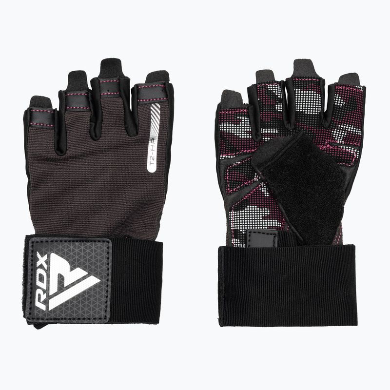Guanti da allenamento RDX T2 Half rosa
